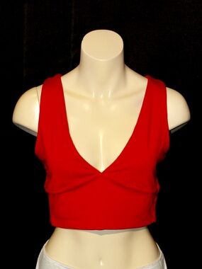 Red V Neck Top